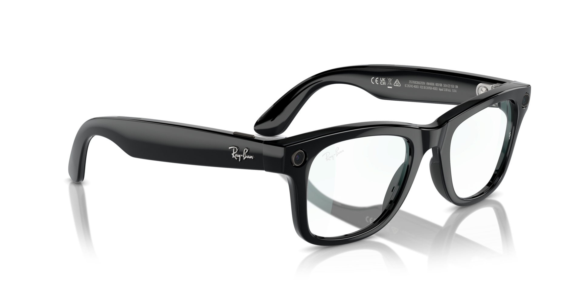RAY-BAN | META WAYFARER SHINY BLACK