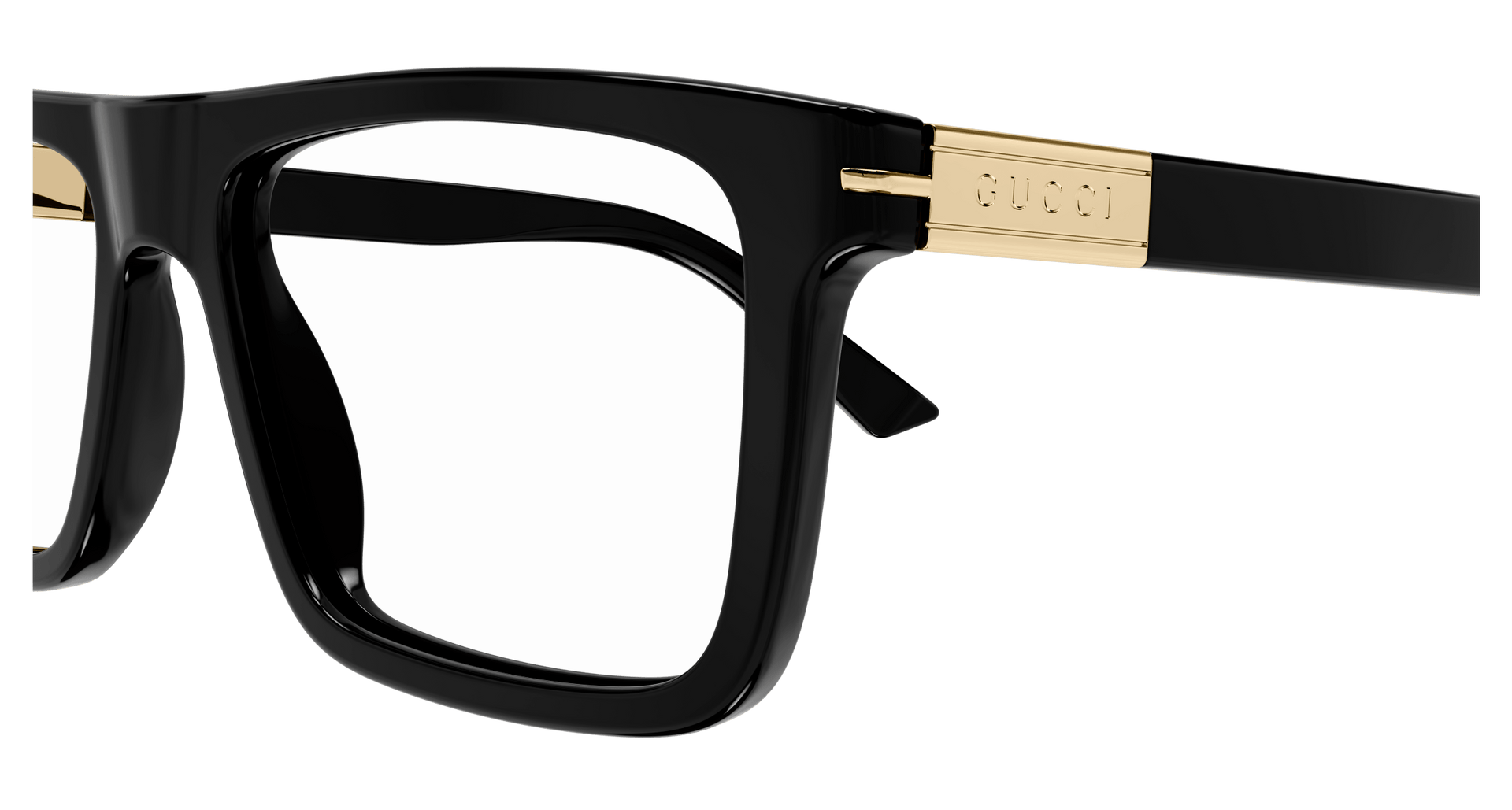GUCCI RECTANGLE PLASTIC BLACK FULL FRAME