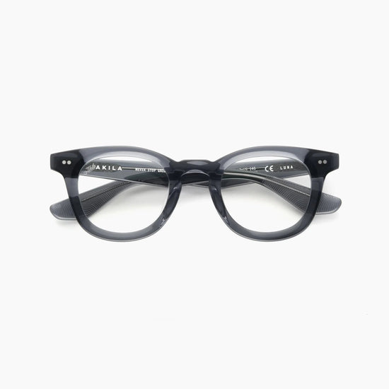 AKILA SQUARE ROUND TRANSPERENT GREY PLASTIC FULL FRAME