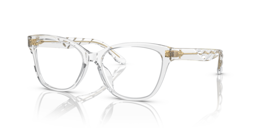 TORY BURCH PLASTIC SQUARE CLEAR TRANSPERENT FULL FRAME